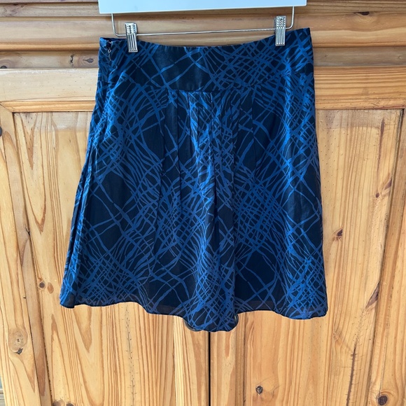 Mossimo Skirt 100% Cotton Mini Blue and Black Women's Size 4 - Picture 4 of 6